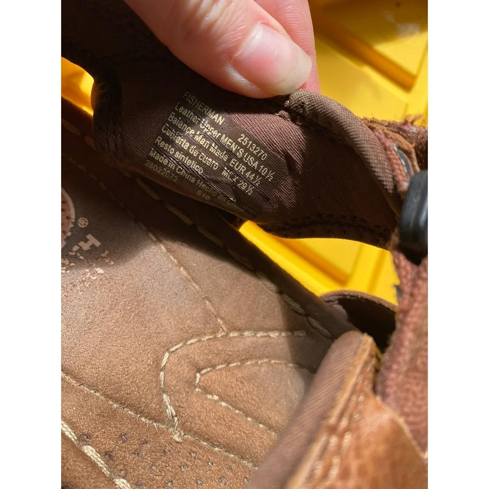 Earth Spirit Fisherman Leather Hiking Brown Shoes Sandals 10.5 Granola Gorpcore‎